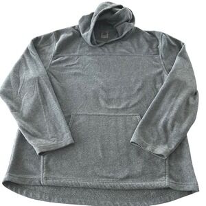 Vtg Y2K Foot Locker Mens Gray Fleece Hoodie Pullover Kangaroo Pocket XL